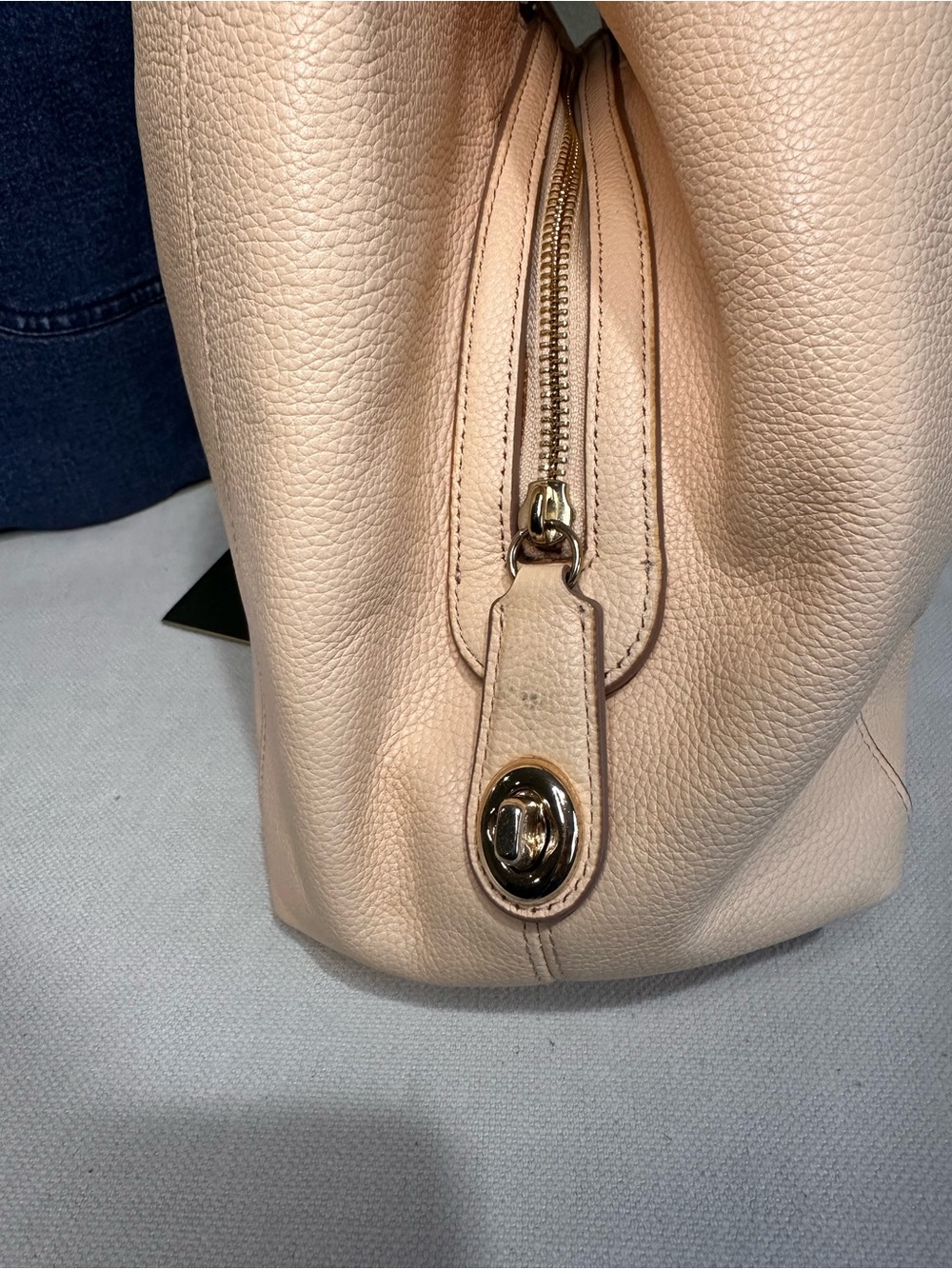Coach Phoebe Horse & Carriage Debossed Leather Shoulder Bag in Peach 2014 - Picture 4 of 12